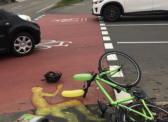 Simulierter Unfall in Kehl