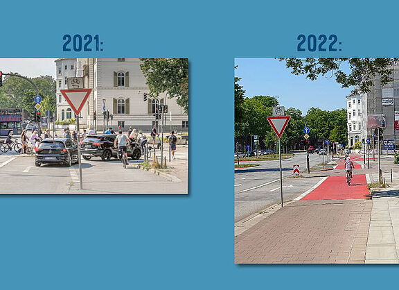 Umbau der Kreuzung Alsterglacis/Kennedybrücke