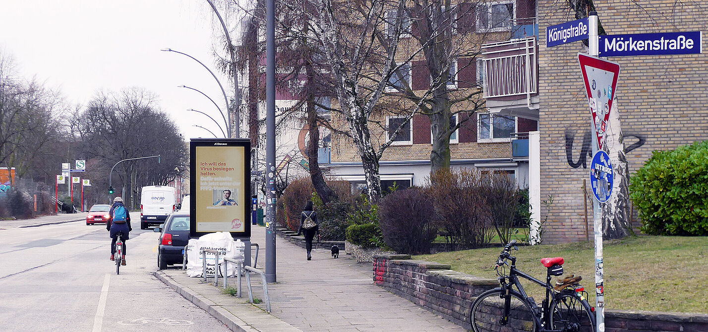 Noch kein Radweg in der Königstrasse