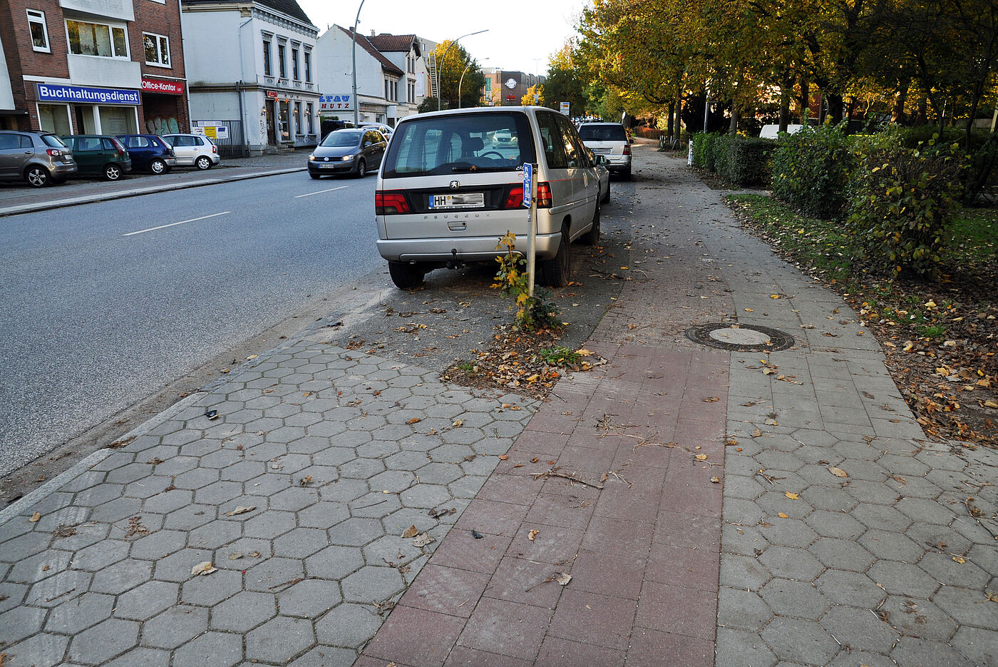 Schlechte Radwege auf der Kieler Straße