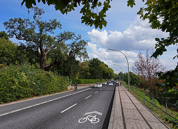 Die Elbchaussee wird fahrradfreudlicher