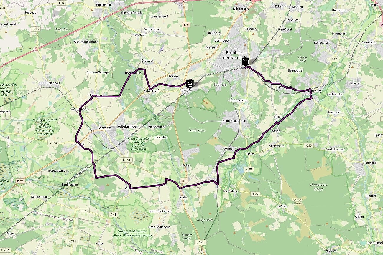 Von Sprötze durch die Nordheide