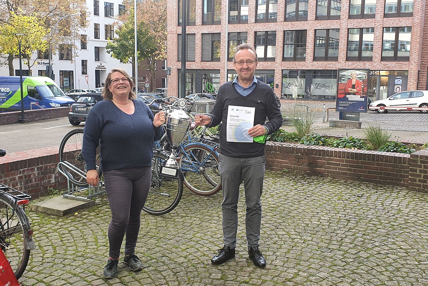 Das Team Mobilitätswende gewinnt den Wanderpokal
