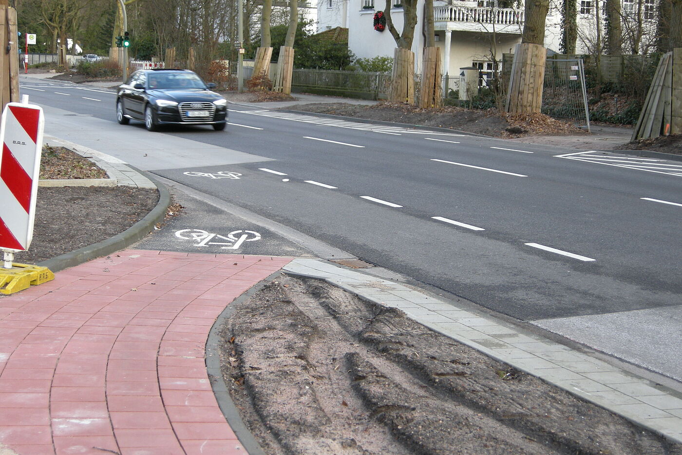 Alte Landstraße Höhe Emekesweg (Februar 2016)