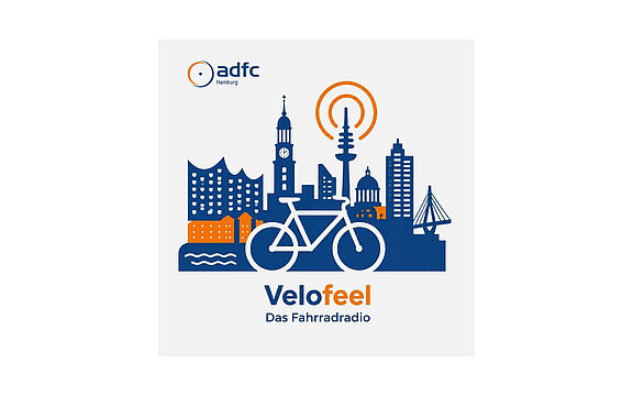 Das Logo der ADFC Radiosendung Velofeel