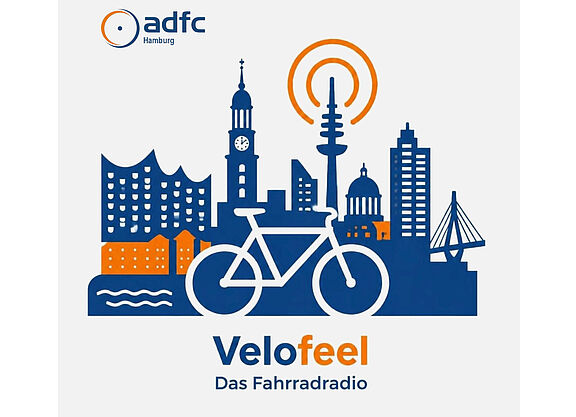 Das Logo der ADFC Radiosendung Velofeel