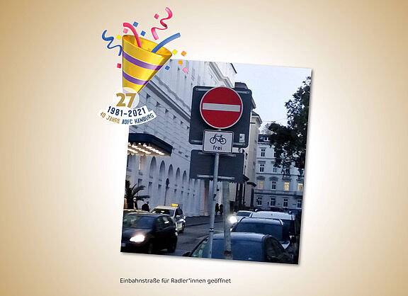 Einbahnstraße für Radler*innen geöffnet
