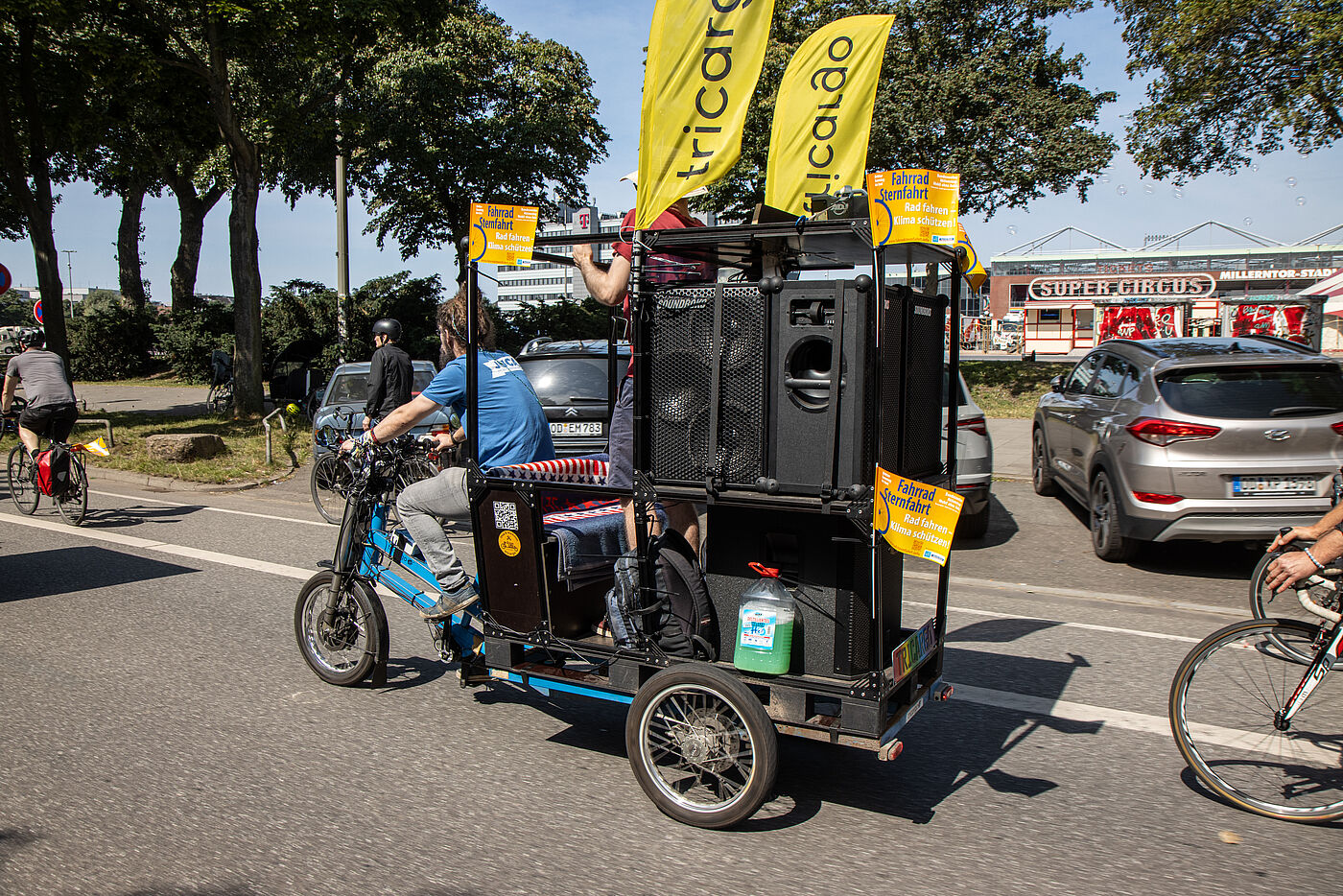 Ein Soundbike auf der Sternfahrt
