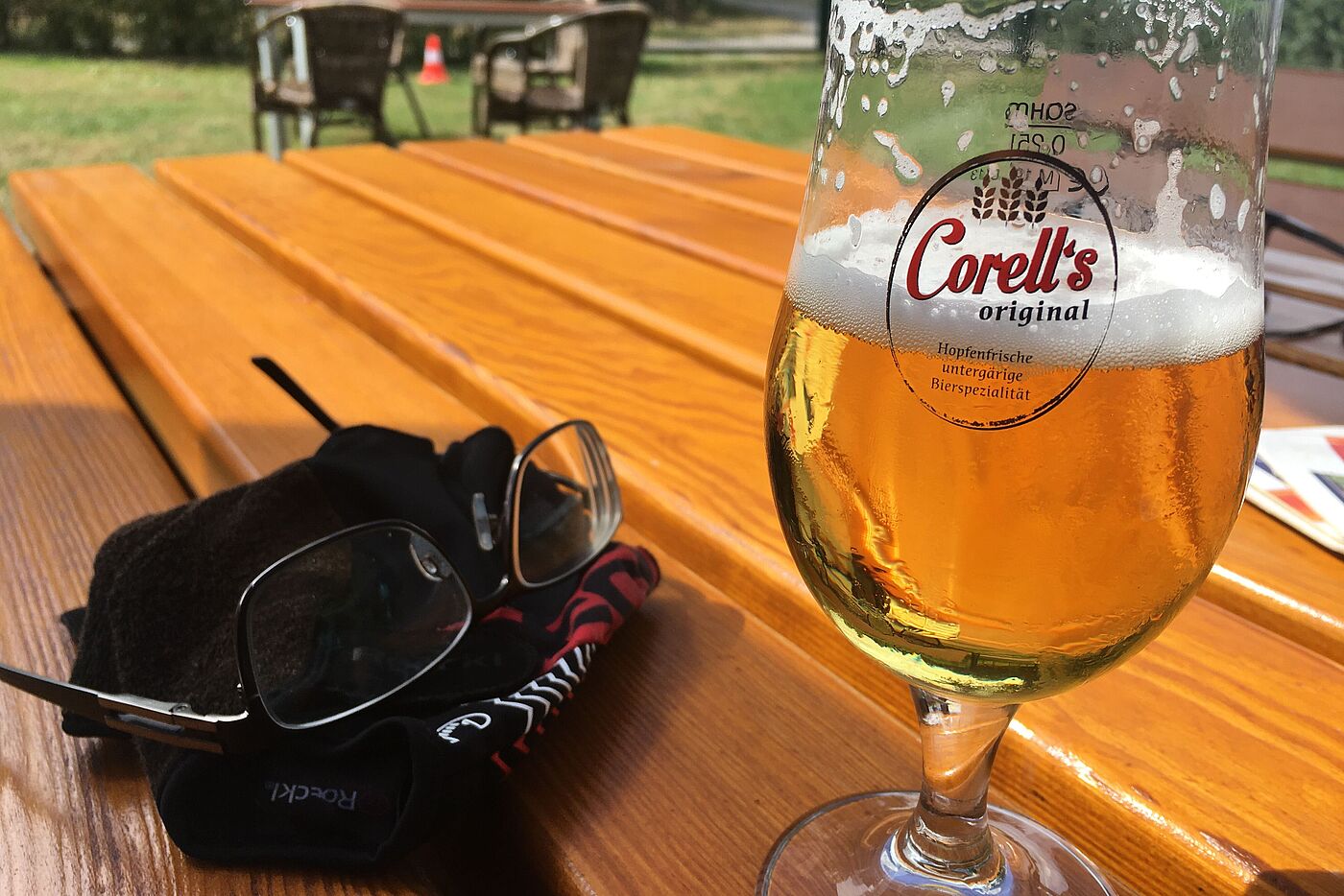 Pause im Waldcafé Corell