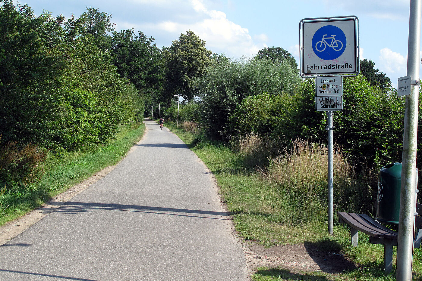 Ländliche Fahrradstraße