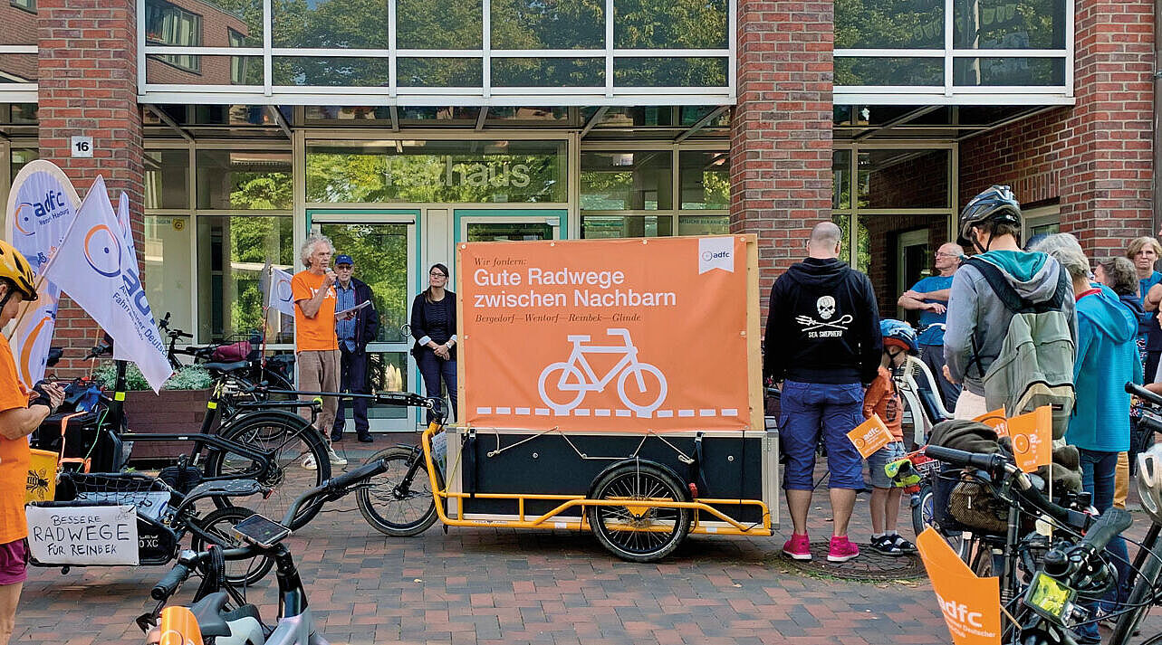 Demo für mehr Gute Radwege zwischen Nachbarn in 2023