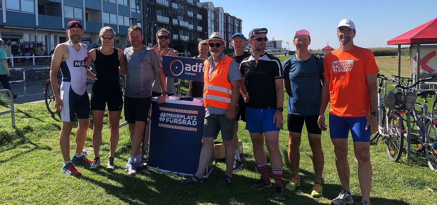 Eine Gruppe Athleten in Cuxhaven