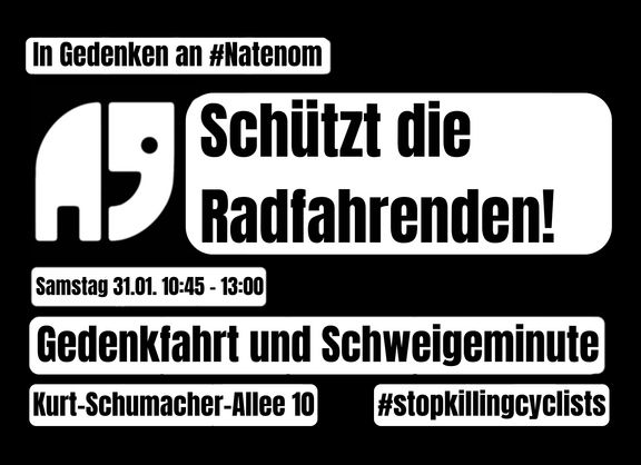 Aufruf zur Natenom Gedenkfahrt am 31. Januar 2026