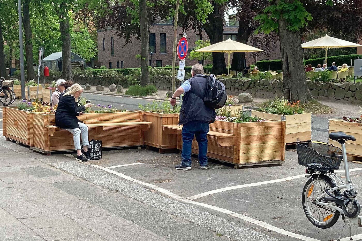 Stadtmöbelierung während der Projektphase