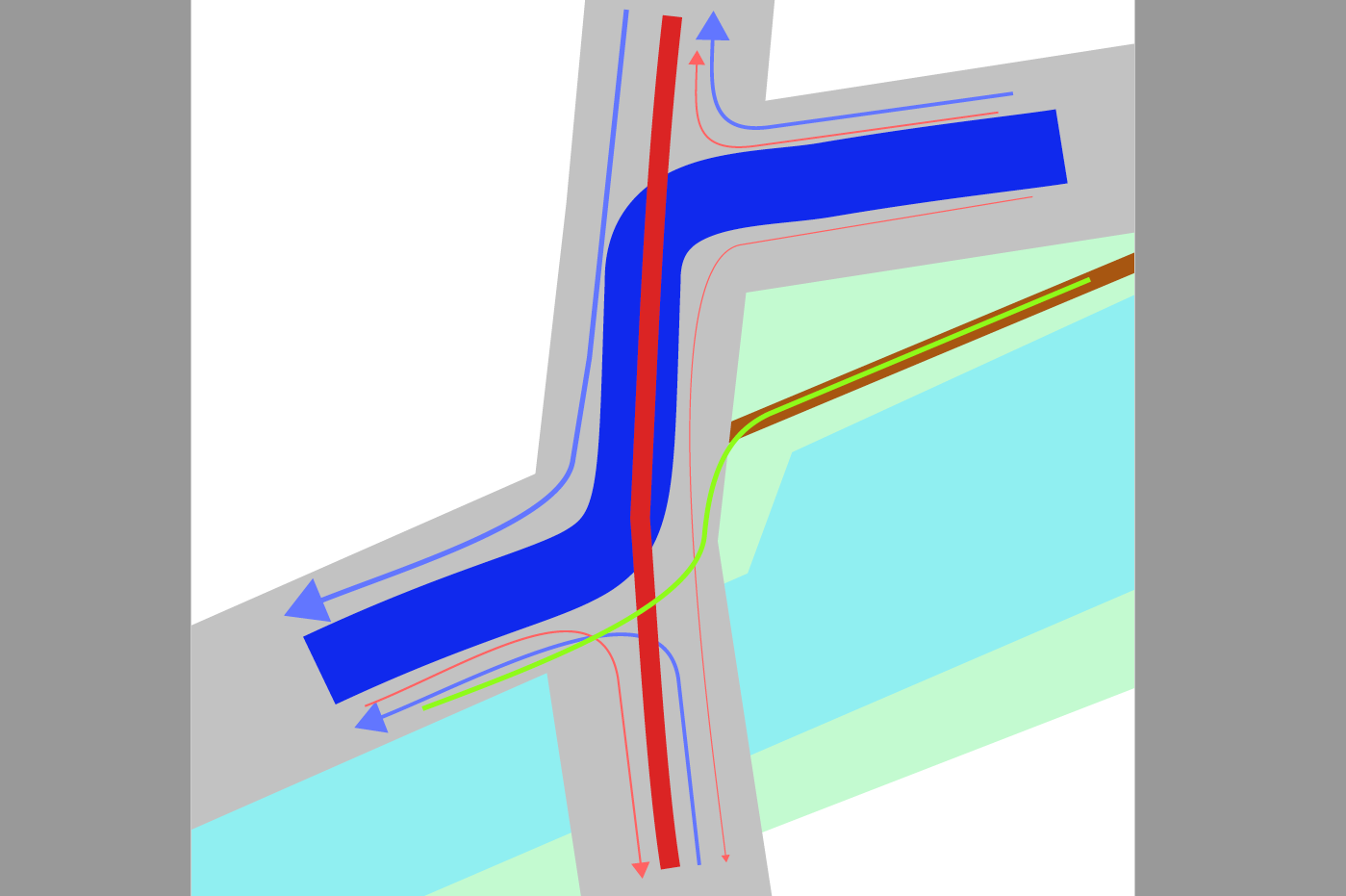 Verkehrsträgeraufkommen als Grafik auf die Karte gebracht