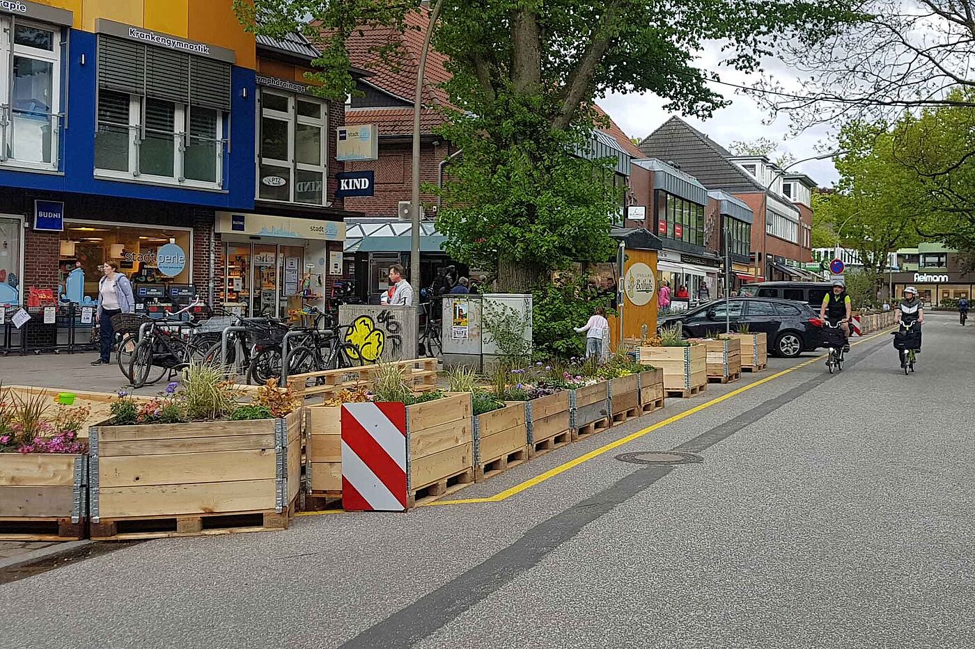 Stadtmöbelierung während der Projektphase