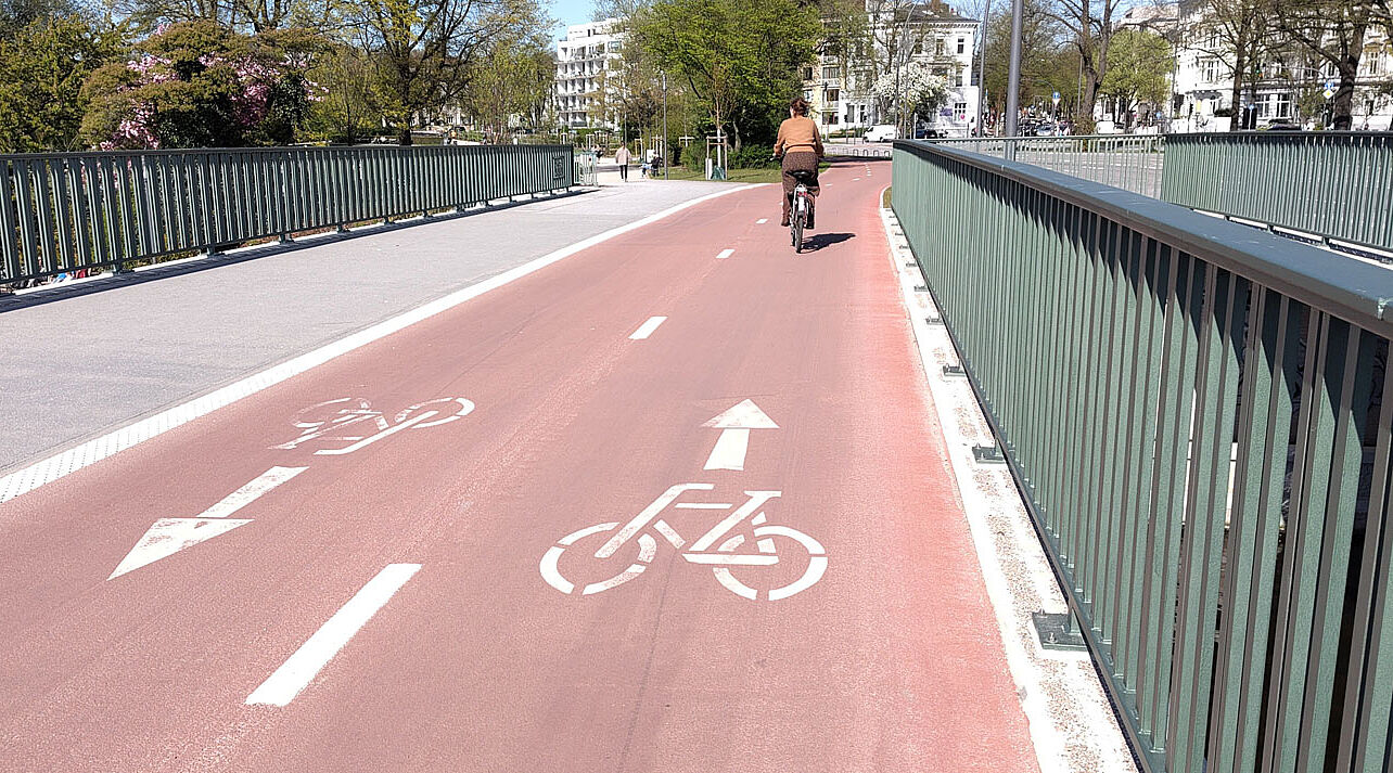 Die neue Hohenfelder Brücke ist ein gelungenes Beispiel für fahrradfreundliche Infrastruktur.