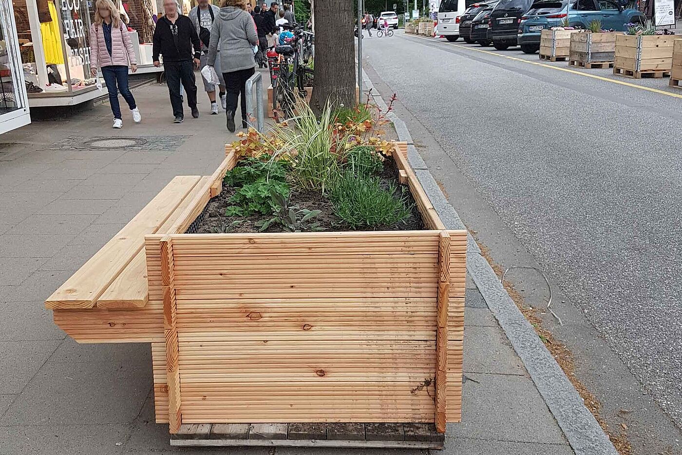 Stadtmöbelierung während der Projektphase
