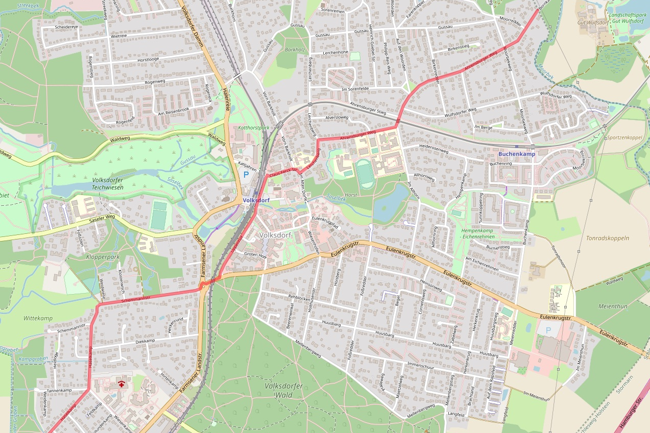 von der Metropolregion ausgewählte Streckenführung