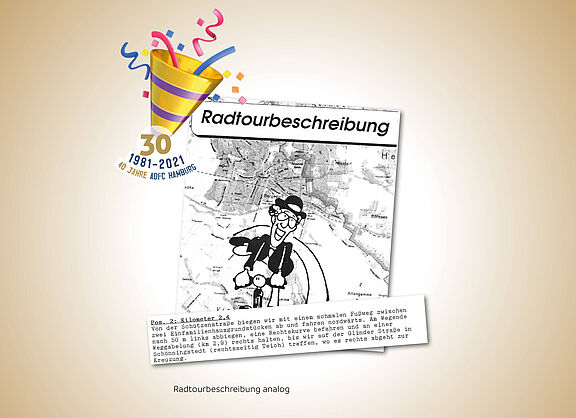 Radtourbeschreibung analog, ca. 1988