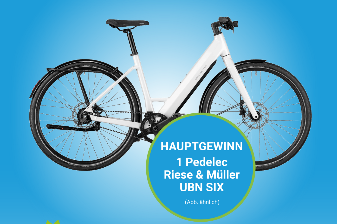 Bild von einem Pedelec und Logo von greenmobility hamburg