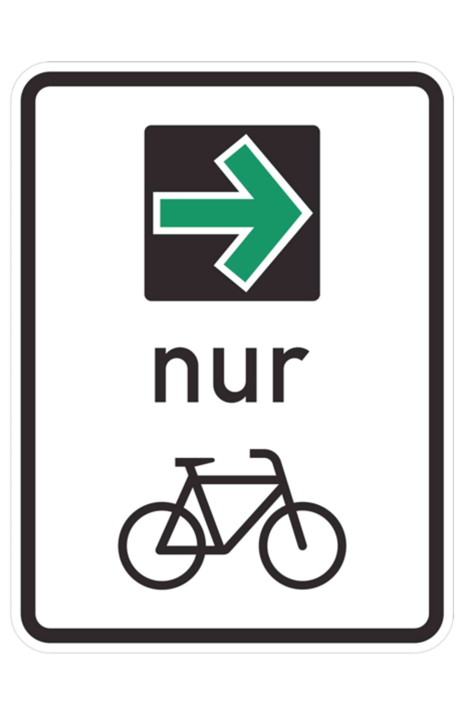 Zeichen 721 Gruener Pfeil Fahrrad Das 2020 neu eingeführte Zeichen 721: „Grünpfeilschild mit Beschränkung auf den Radverkehr“