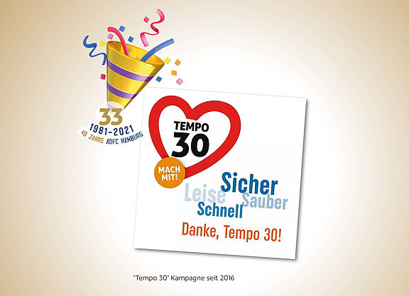 Tempo 30 Kampagne seit 2016