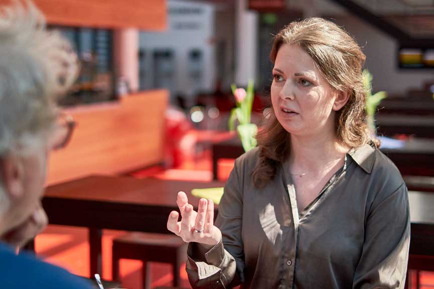 Sandra Noack im Gespräch mit Leo Strohm